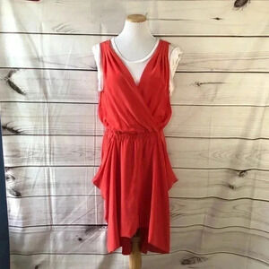BCBG MaxAzria Poppy High Low Short Sleeve Dress 12
